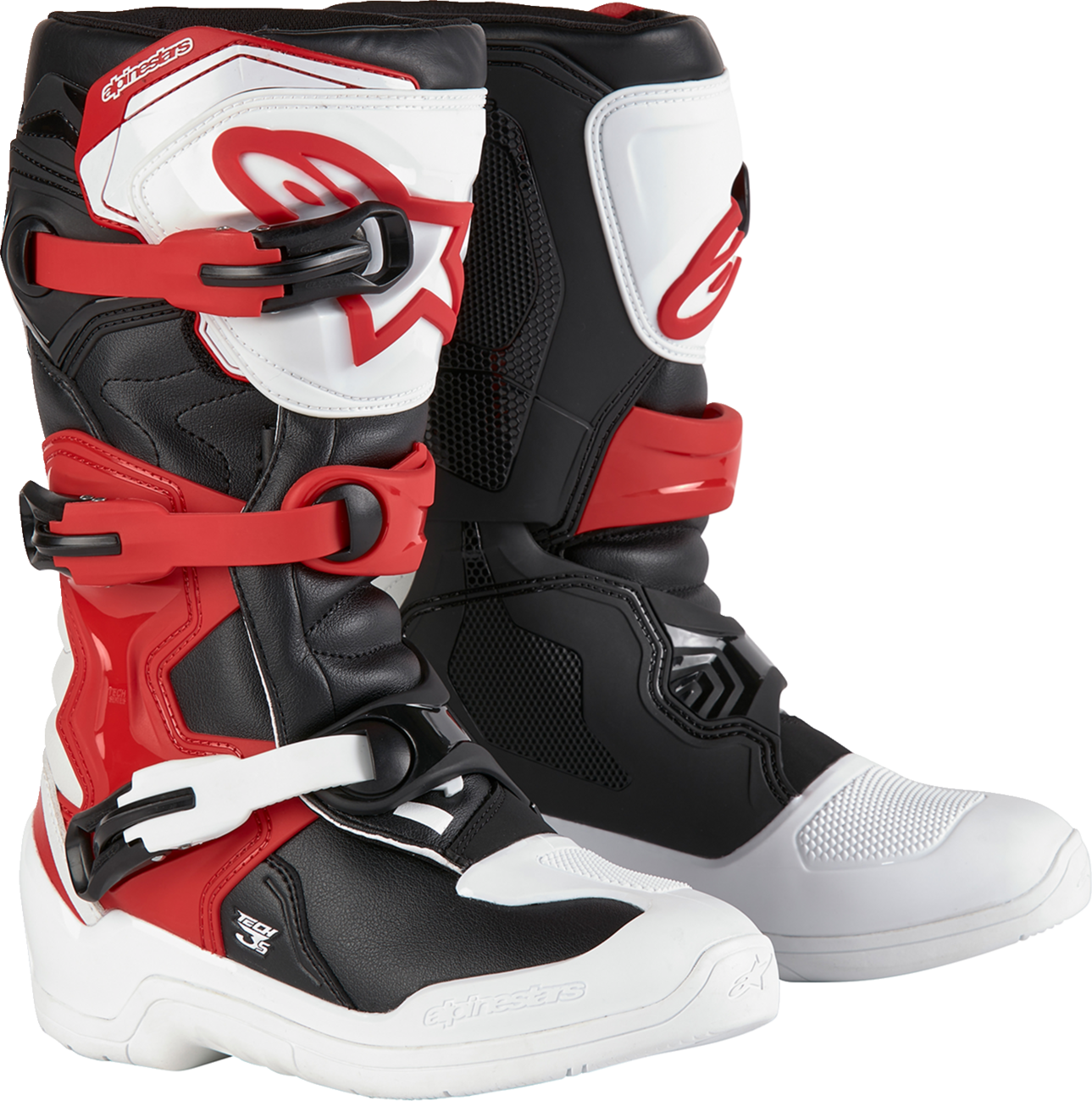 ALPINESTARS Youth Tech3S Boots - White/Black/Red - US 6 / EU 39 2014024-2030-6