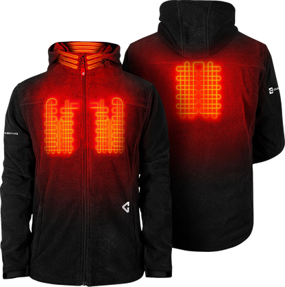 GERBING HEATED CLOTHING 7V Thermite Fleece Heated Jacket 2.0 - Black - Medium GER-TFJKT-7V-M-B-M