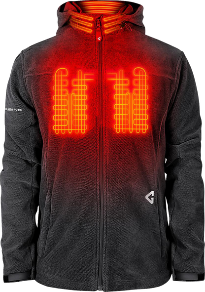 GERBING HEATED CLOTHING 7V Thermite Fleece Heated Jacket 2.0 - Gray - Large GER-TFJKT-7V-M-G-L