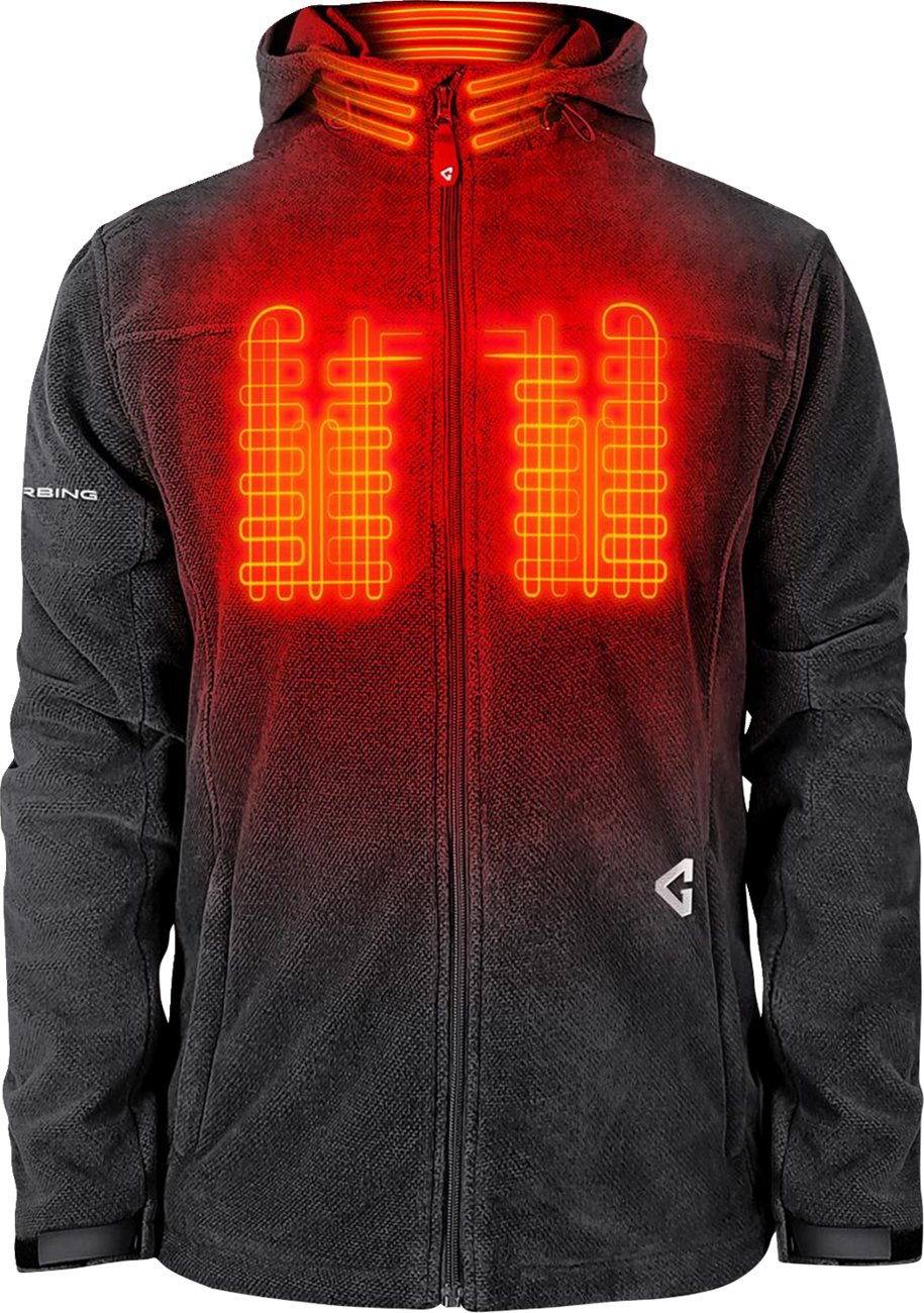 GERBING HEATED CLOTHING 7V Thermite Fleece Heated Jacket 2.0 - Gray - Small GER-TFJKT-7V-M-G-S