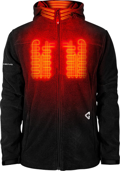 GERBING HEATED CLOTHING 7V Thermite Fleece Heated Jacket 2.0 - Black - Medium GER-TFJKT-7V-M-B-M