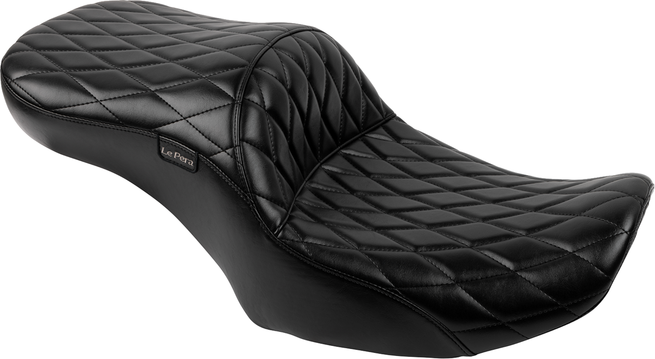 LE PERA Maverick Seat - without Backrest - Diamond Stitch - Black - FLH/FLT '23-'25 LV-957DM