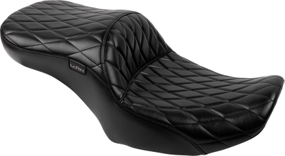 LE PERA Maverick Seat - without Backrest - Diamond Stitch - Black - FLH/FLT '23-'25 LV-957DM