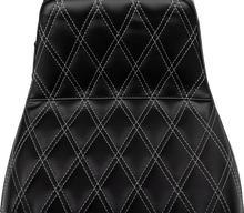 LE PERA Tailwhip Daddy Long Legs Seat - Gray Double Diamond Stitch - FLH/FLT '23-'25 LV-587DLDD-GY01