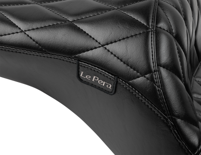 LE PERA Maverick Seat - without Backrest - Diamond Stitch - Black - FLH/FLT '23-'25 LV-957DM