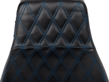 LE PERA Tailwhip Daddy Long Legs Seat - Blue Double Diamond Stitch - FLH/FLT '23-'25 LV-587DLDD-BE01