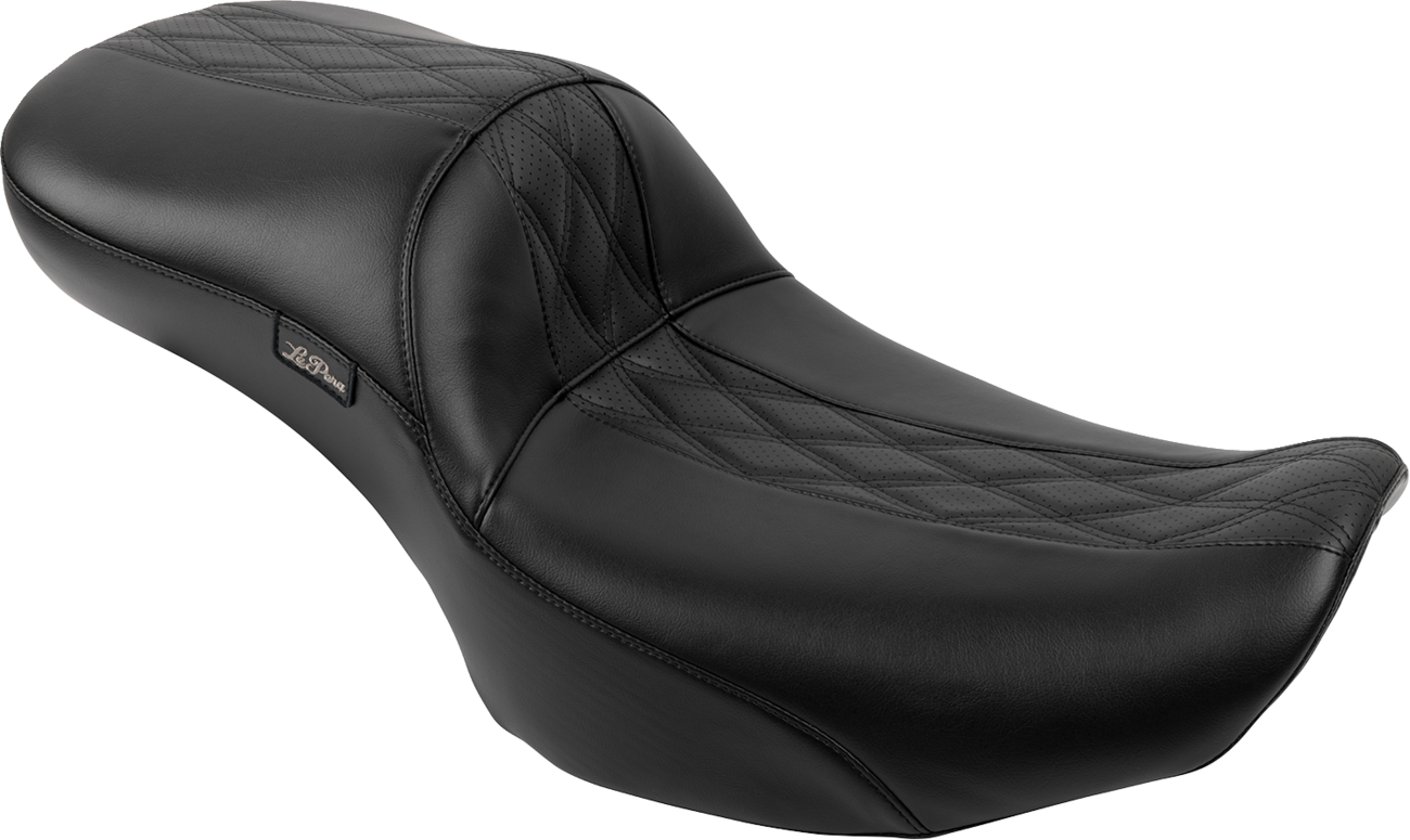 LE PERA Maverick Daddy Long Legs Seat - Without Backrest - Diamond Stitch - HR2 Inlay - FLH/FLT '23-'25 LV-957DLHR2