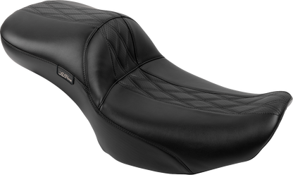 LE PERA Maverick Daddy Long Legs Seat - Without Backrest - Diamond Stitch - HR2 Inlay - FLH/FLT '23-'25 LV-957DLHR2