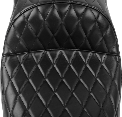 LE PERA Maverick Seat - without Backrest - Diamond Stitch - Black - FLH/FLT '23-'25 LV-957DM