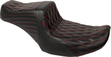 LE PERA Tailwhip Seat - Red Double Diamond Stitch - FLH/FLT '23-'25 LV-587DD-R01