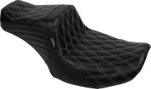 LE PERA Tailwhip Seat - Bright Gray Double Diamond Stitch - FLH/FLT '23-'25 LV-587DD-GY01