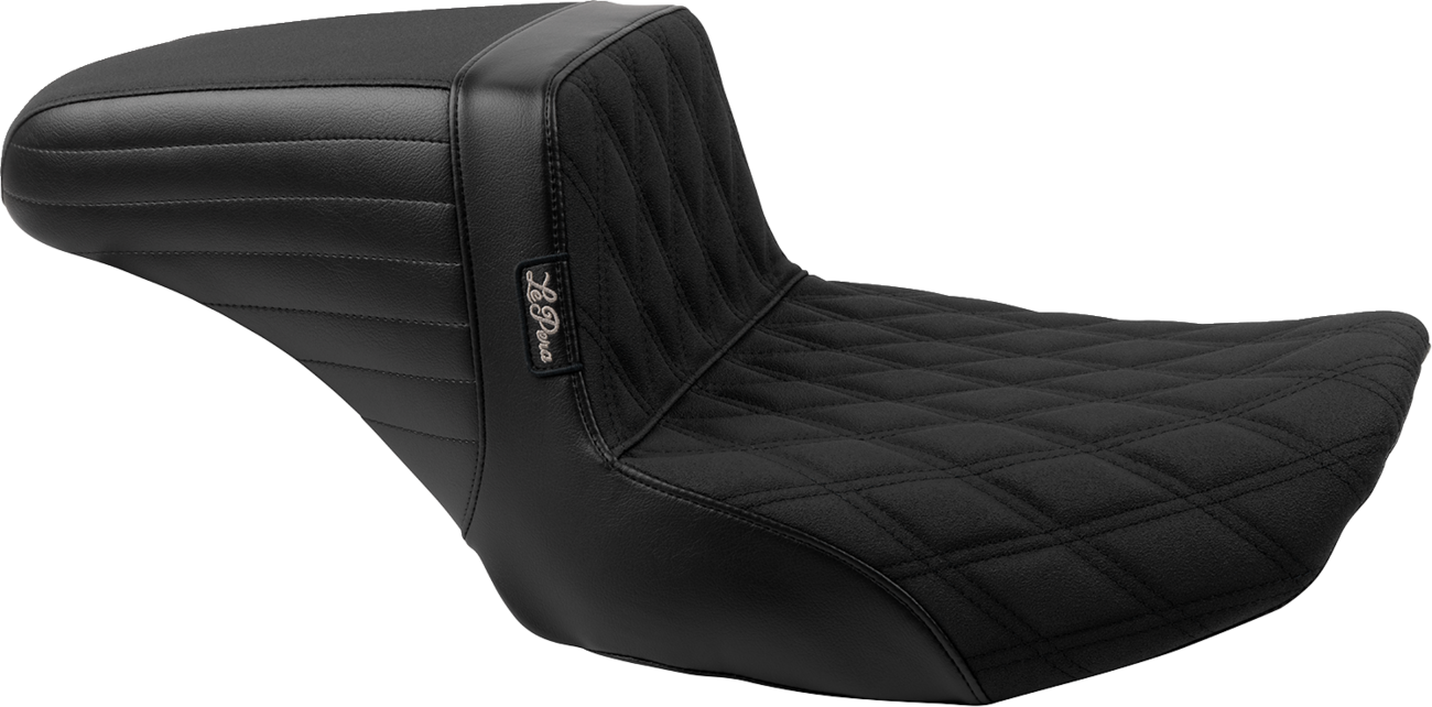 LE PERA Kickflip Seat - Double Diamond Stitch w/ Gripp Tape - FLH/FLT '23-'25 LV-597DDGP