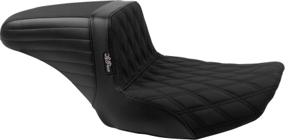 LE PERA Kickflip Seat - Double Diamond Stitch w/ Gripp Tape - FLH/FLT '23-'25 LV-597DDGP