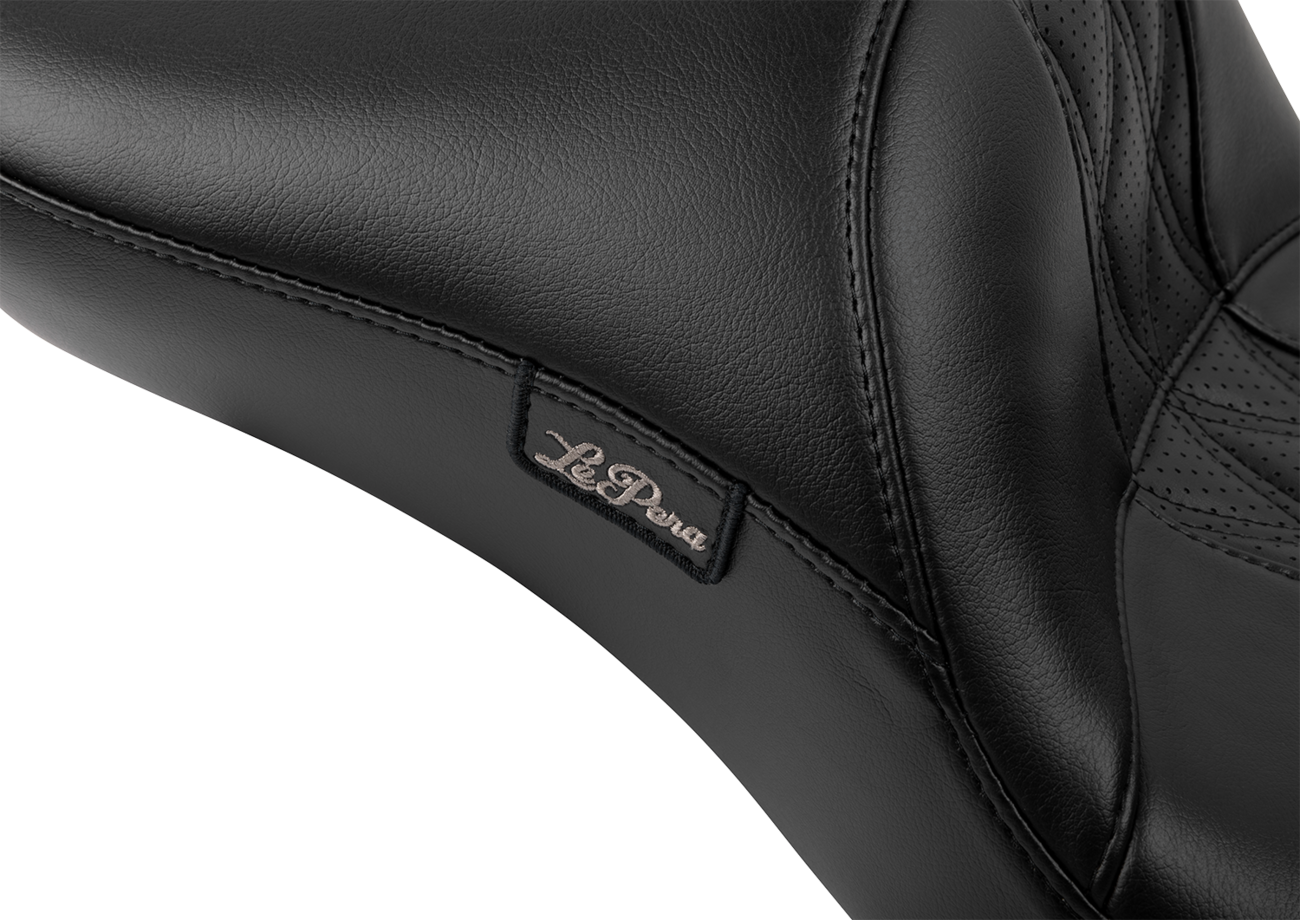 LE PERA Maverick Daddy Long Legs Seat - Without Backrest - Diamond Stitch - HR2 Inlay - FLH/FLT '23-'25 LV-957DLHR2