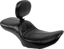LE PERA Maverick Daddy Long Legs Seat - With Backrest - Black - FLH/FLT '23-'25 LV-957DLBR