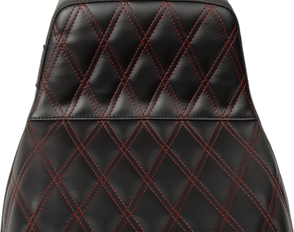 LE PERA Tailwhip Seat - Red Double Diamond Stitch - FLH/FLT '23-'25 LV-587DD-R01