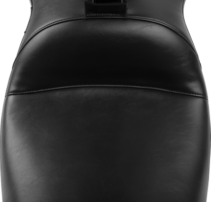 LE PERA Maverick Seat - with Backrest - Smooth - Black - FLH/FLT '23-'25 LV-957BRS