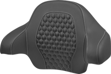 SADDLEMEN Tour Pack Backrest Pad - Honeycomb - Silver Stitching - FLH/FLT '14-'24 814-07-15105