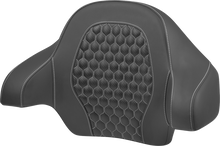 SADDLEMEN Tour Pack Backrest Pad - Honeycomb - White Stitching - FLH/FLT '14-'24 814-07-15106
