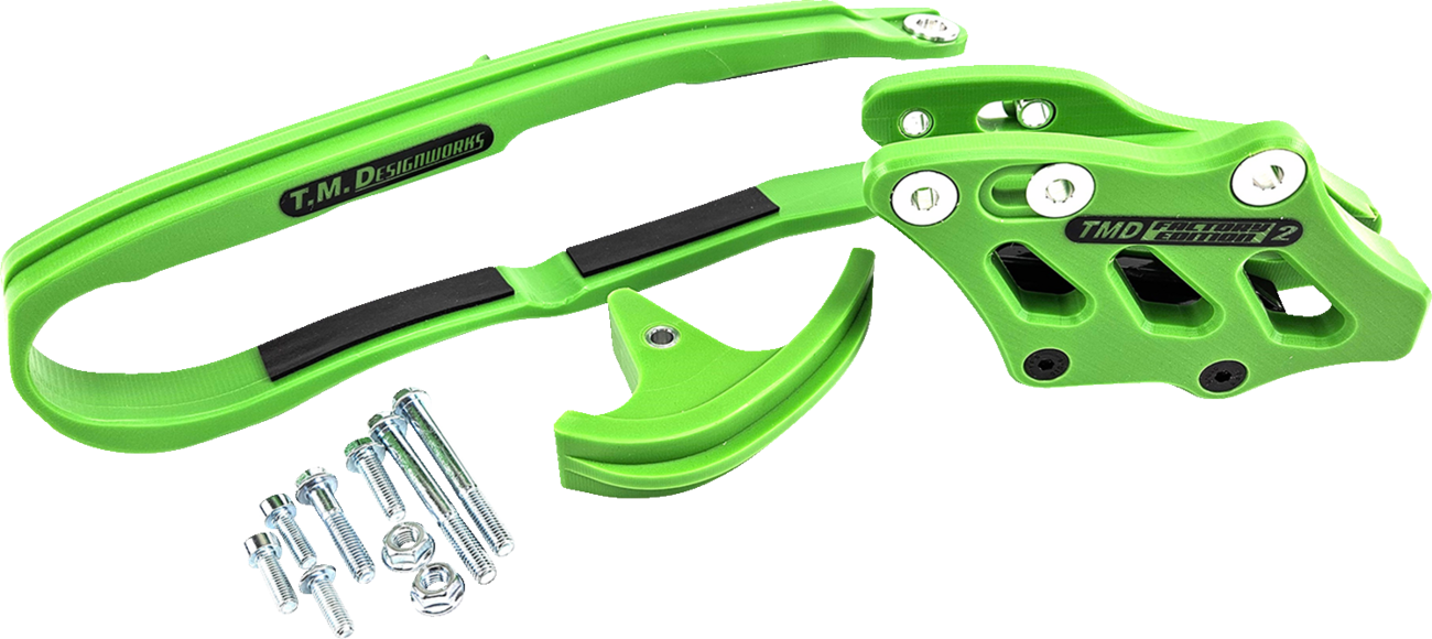 T.M. DESIGNWORKS Chain Guide/Slider - Green - KX 250/450 KCP-K12-GR