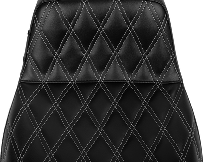 LE PERA Tailwhip Seat - Bright Gray Double Diamond Stitch - FLH/FLT '23-'25 LV-587DD-GY01