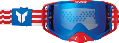THOR Activate Goggle - Patriot - Red/White/Blue - Blue Mirror Lens 2601-3700