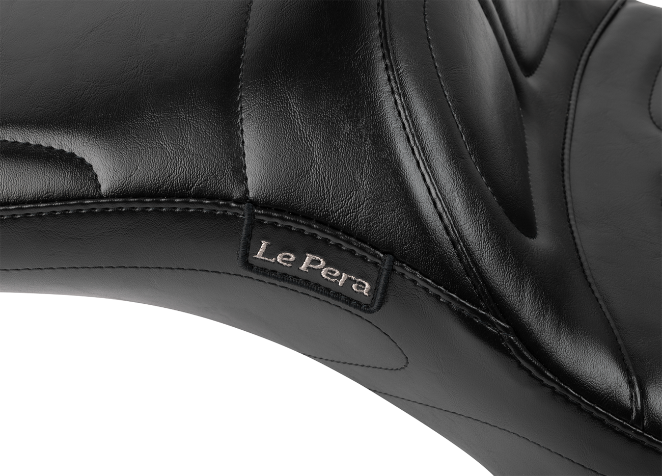 LE PERA Maverick Daddy Long Legs Seat - With Backrest - Black - FLH/FLT '23-'25 LV-957DLBR