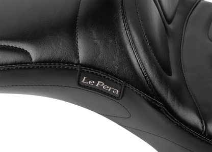 LE PERA Maverick Daddy Long Legs Seat - With Backrest - Black - FLH/FLT '23-'25 LV-957DLBR