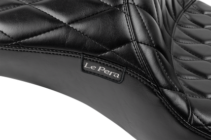 LE PERA Maverick Daddy Long Legs Seat - Without Backrest - Diamond Stitched - FLH/FLT '23-'25 LV-957DLDM