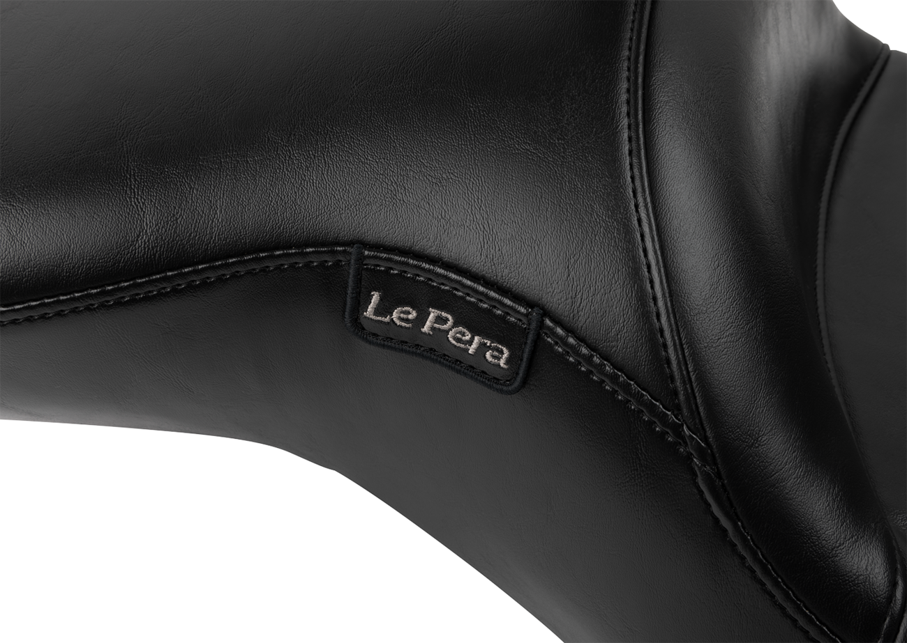 LE PERA Maverick Seat - with Backrest - Smooth - Black - FLH/FLT '23-'25 LV-957BRS