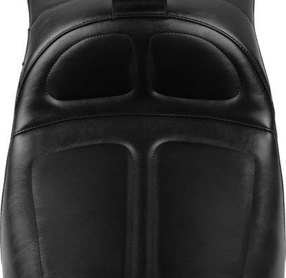 LE PERA Maverick Daddy Long Legs Seat - With Backrest - Black - FLH/FLT '23-'25 LV-957DLBR
