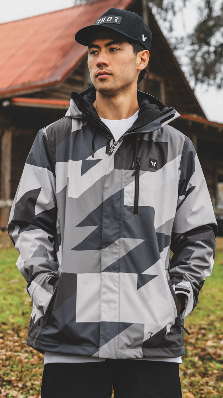 THOR Brave Tour Jacket - Gray/Black Camo - XL 2920-0864
