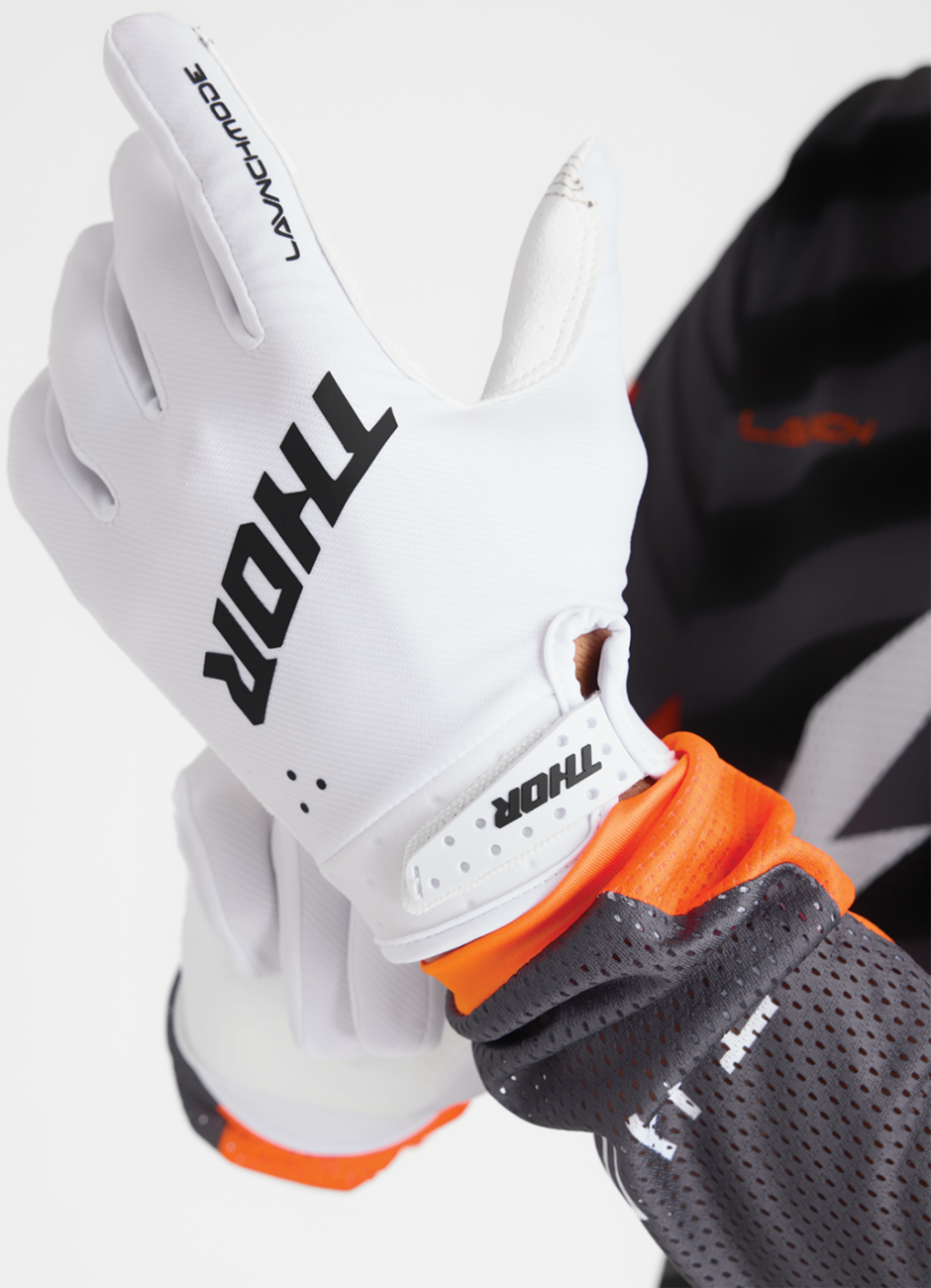 THOR Launchmode Gloves - White - Large 3330-8227