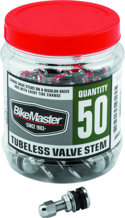 BikeMaster Valve Stem Chrome Tubeless Tub 50