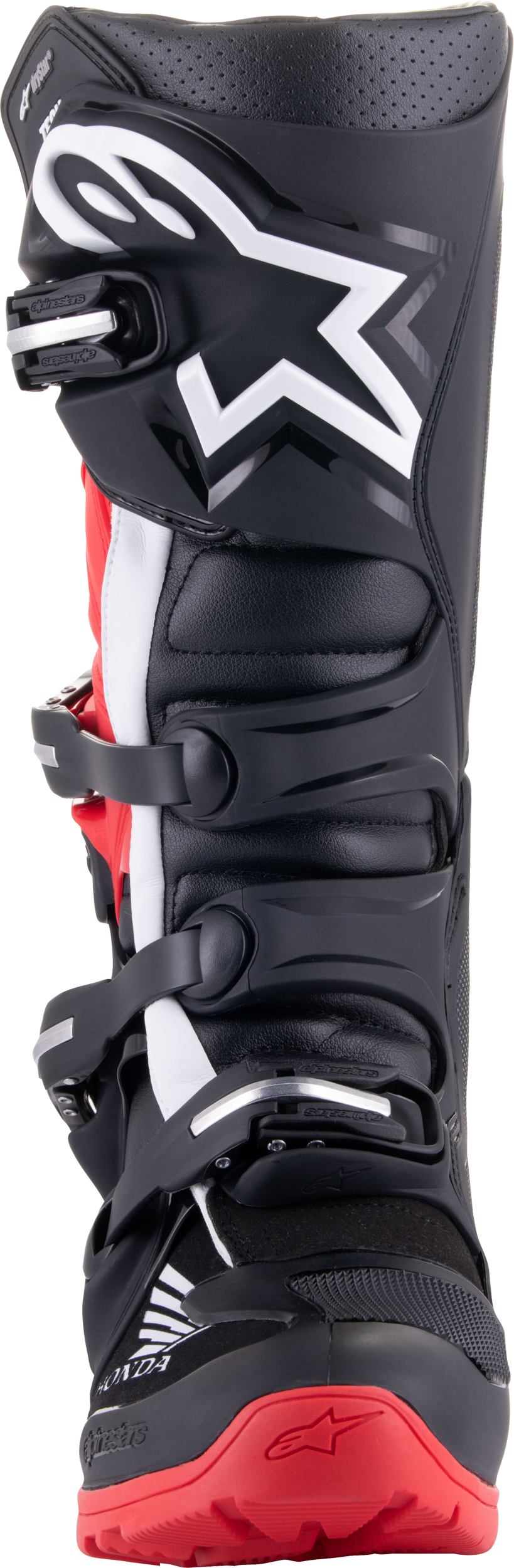Honda Tech 7 Enduro Drystar Black/Bright Red Sz 9