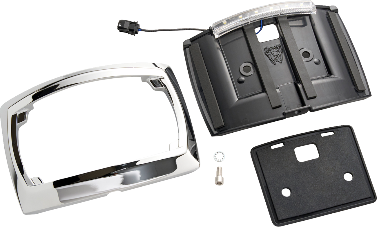 CIRO License Plate Frame - LED - Curved - Chrome 40500