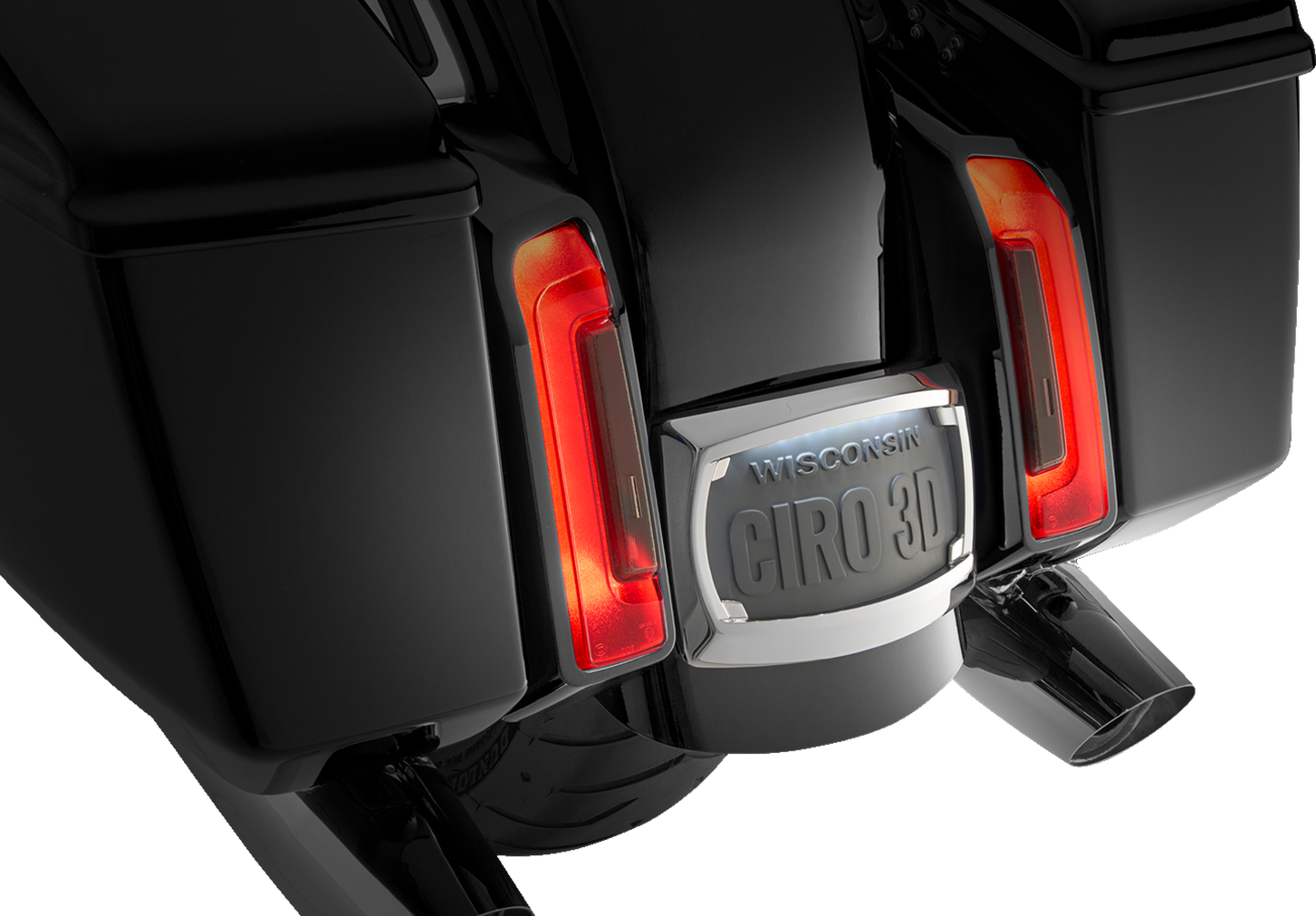 CIRO License Plate Frame - LED - Curved - Chrome 40500