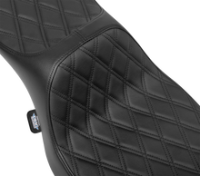 DRAG SPECIALTIES SEATS Extended Reach Predator III Seat - Double Diamond - Black Stitching - Vinyl - FLH/FLT '23-'24 4705B
