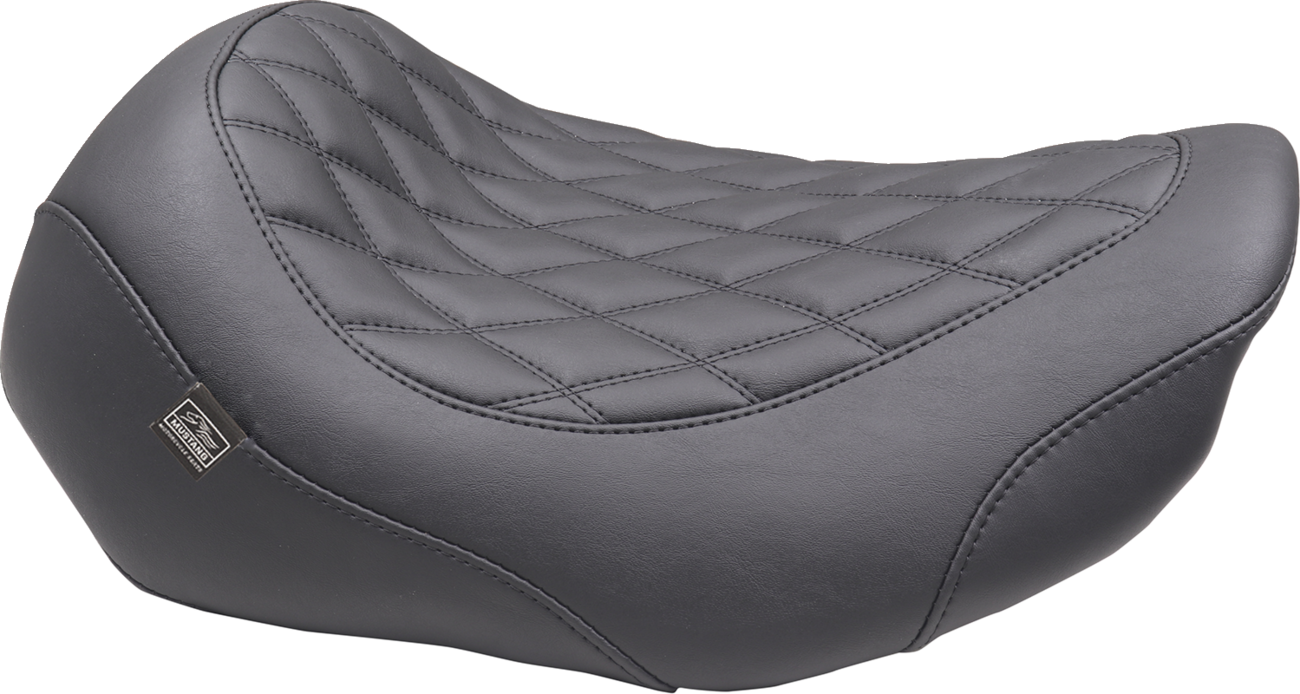 MUSTANG Wide Tripper™ Seat - Solo - Black Stitching - FLT/FLH '23-'25 89503