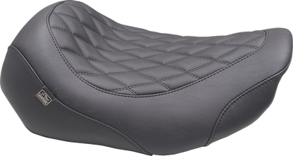 MUSTANG Wide Tripper™ Seat - Solo - Black Stitching - FLT/FLH '23-'25 89503
