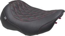 MUSTANG Wide Tripper™ Seat - Solo - Dark Cherry Stitching - FLT/FLH '23-'25 89503DC