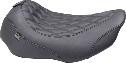 MUSTANG Wide Tripper™ Seat - Solo - Black Stitching - FLT/FLH '23-'25 89503