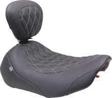 MUSTANG Wide Tripper™ Seat - Solo - Gun Metal Stitching - FLT/FLH '23-'25 89503GM