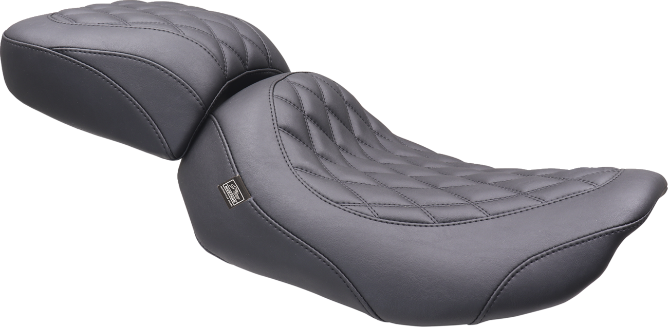 MUSTANG Wide Tripper™ Seat - Solo - Black Stitching - FLT/FLH '23-'25 89503