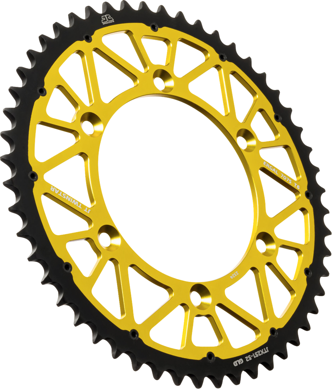JT SPROCKETS Rear Sprocket - Twinstar - 50 Tooth - Gold - Yamaha JTX251.52GLD