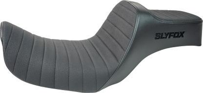 SLYFOX High Noon Seat - Vinyl - Classic Stitch - Black Logo - Dyna '06-'17 4694A-slyfox