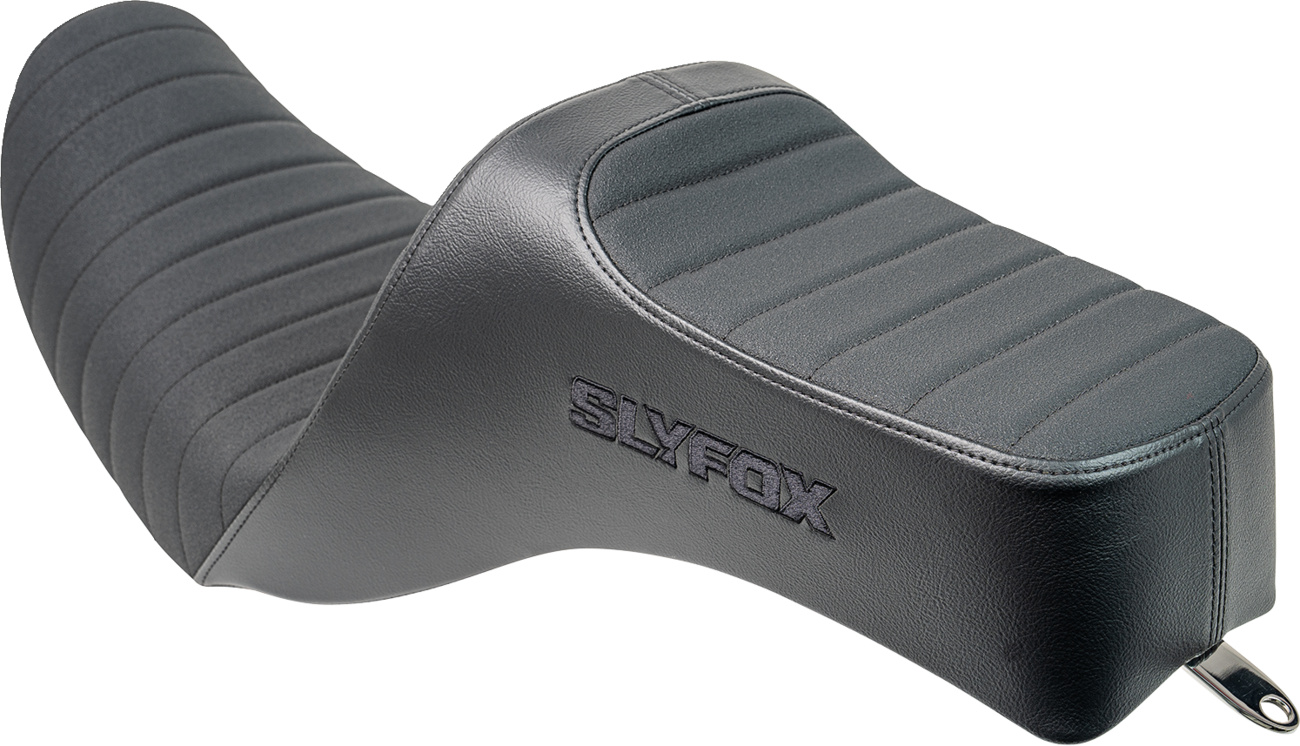 SLYFOX High Noon Seat - Vinyl - Classic Stitch - Black Logo - Dyna '06-'17 4694A-slyfox