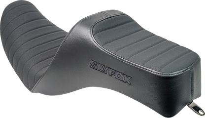 SLYFOX High Noon Seat - Vinyl - Classic Stitch - Black Logo - Dyna '06-'17 4694A-slyfox