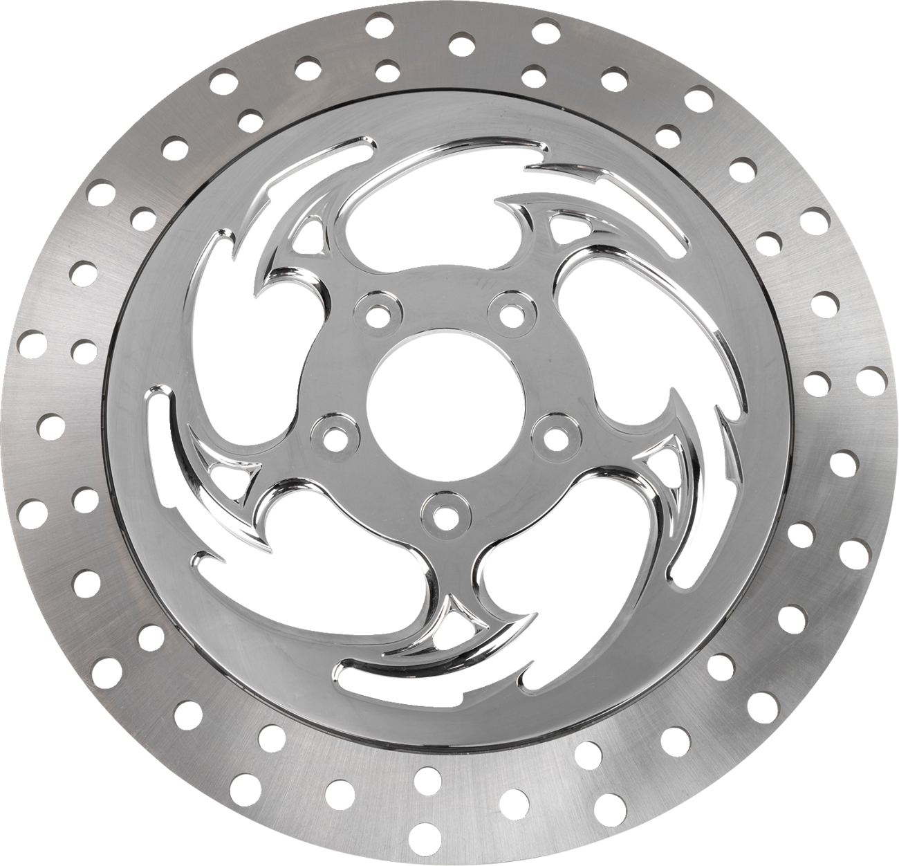 RC COMPONENTS Floating Brake Rotor - Front Left - Savage - 320 mm - Chrome ZSSCOG320A-85C-LF2K