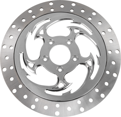 RC COMPONENTS Floating Brake Rotor - Front Left - Savage - 320 mm - Chrome ZSSCOG320A-85C-LF2K